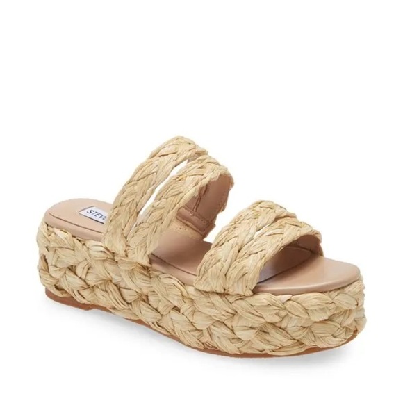 Steve Madden Cannes Platform Espadrille Slide/Sandal | Color: Beige | PRELOVED🤎 - Picture 2 of 10